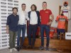 VINCENZO NIBALI E MATEJ MOHORICH OSPITI ALLA PELLETTERIE CONTARIN CHE E' TRA GLI SPONSOR DELLA BAHRAIN-MERIDA