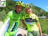 Ivan Basso e Valentina Carretta hanno pedalato insieme sul circuito del campionato italiano donne elite e junior 2013