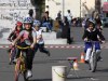 Gimkana riservata ai ciclisti baby in Piazza dei Frutti in centro Padova